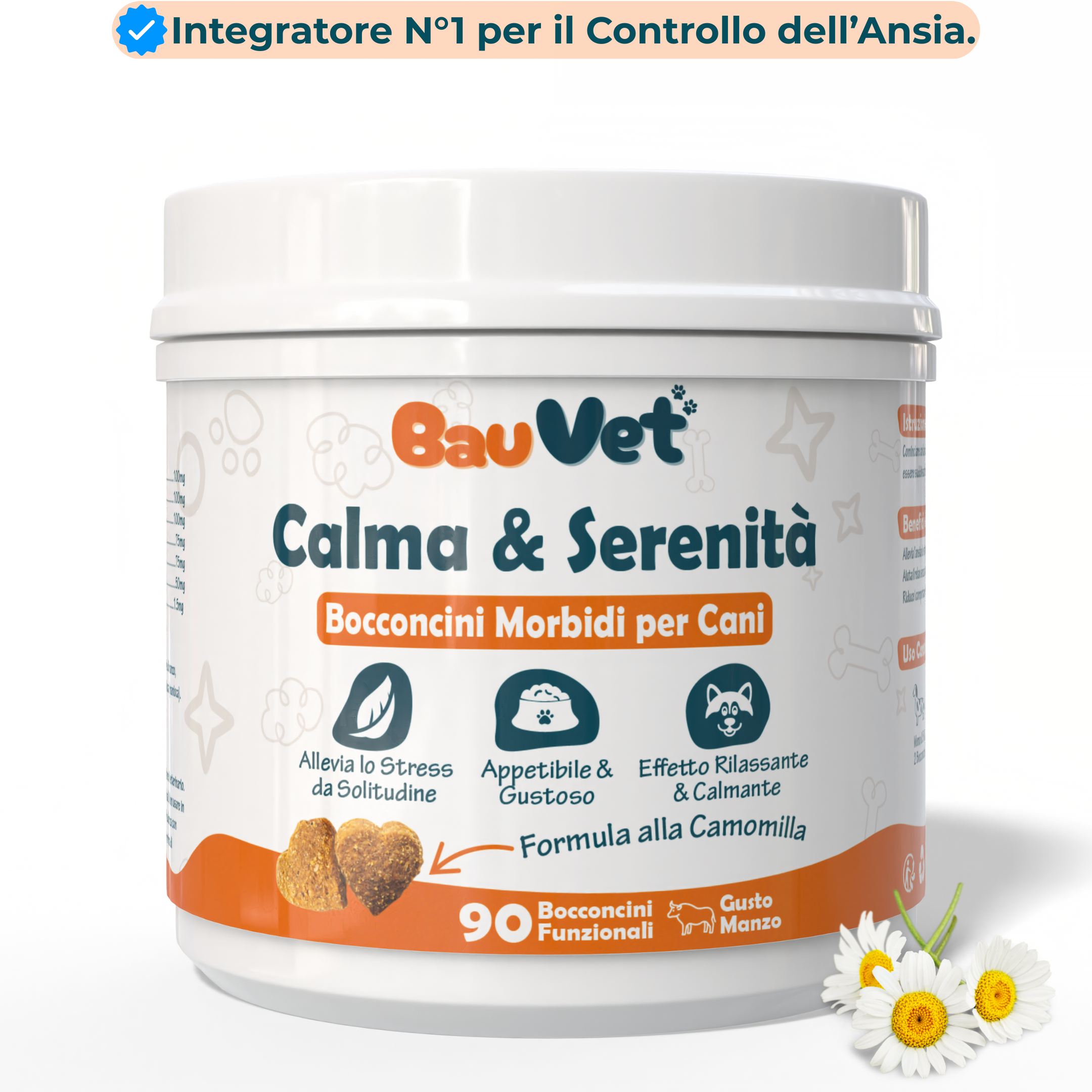 Calma & Serenità - Integratore per Ansia e Stress da 90 Bocconcini