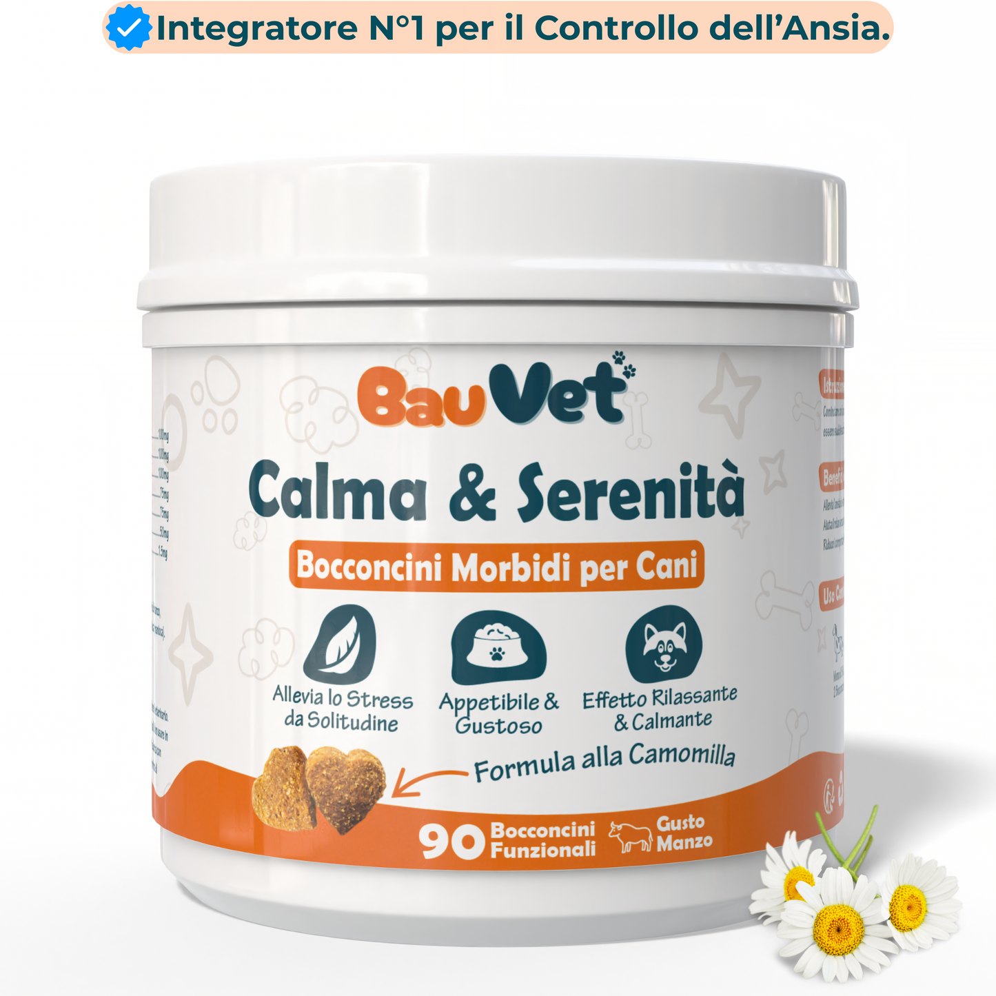 Calma & Serenità - Integratore per Ansia e Stress da 90 Bocconcini